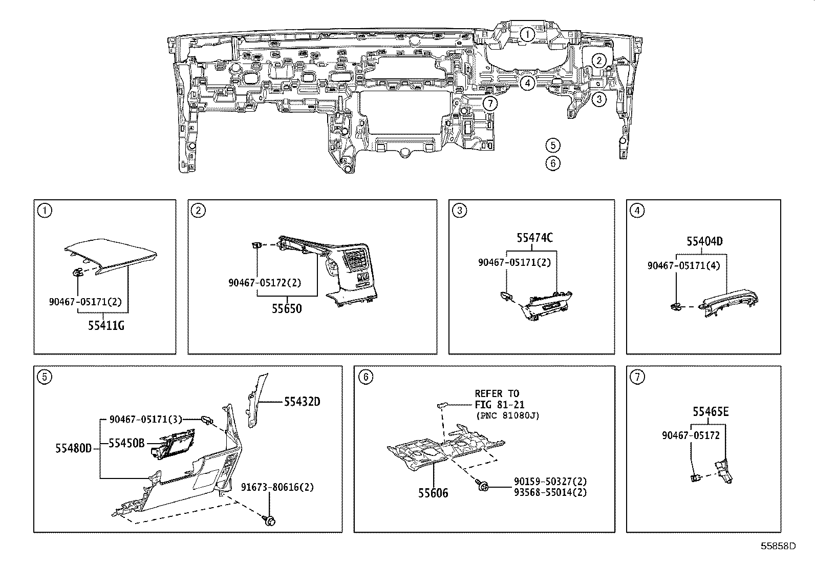 55480-V2080-C2 PANEL ASSY, INSTRUMENT PANEL FINISH, LWR product image