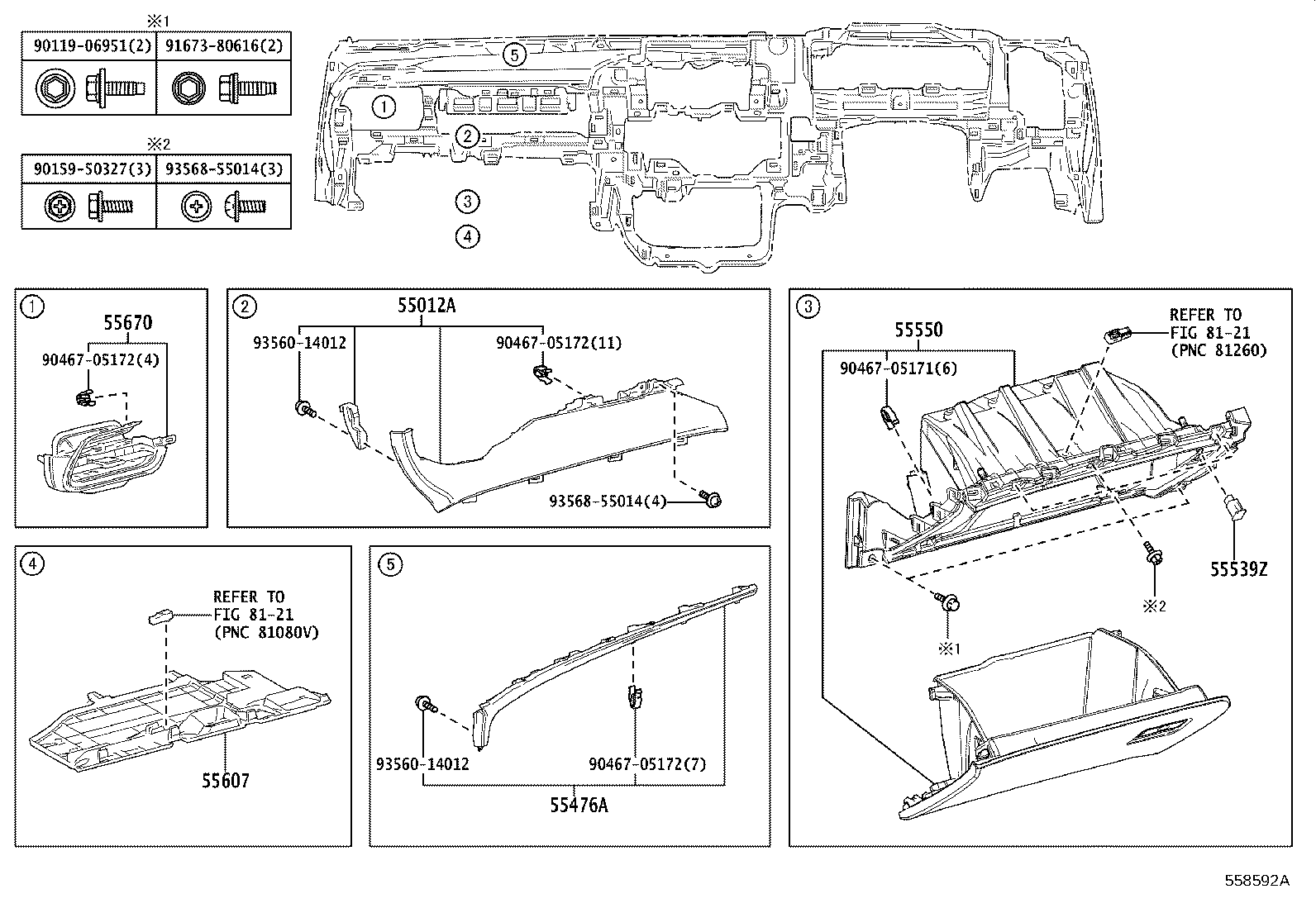 55474-30630-J0 GARNISH, INSTRUMENT CLUSTER FINISH PANEL, NO.1 product image