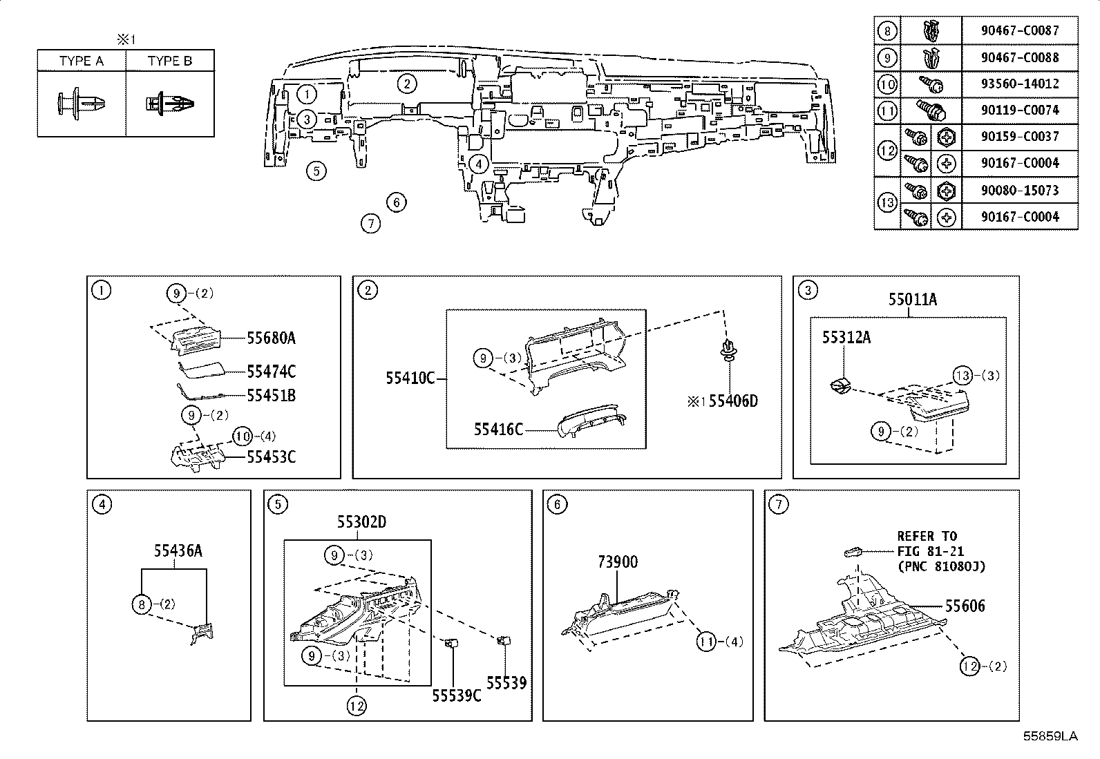 55355-06330 CUSHION, INSTRUMENT PANEL product image