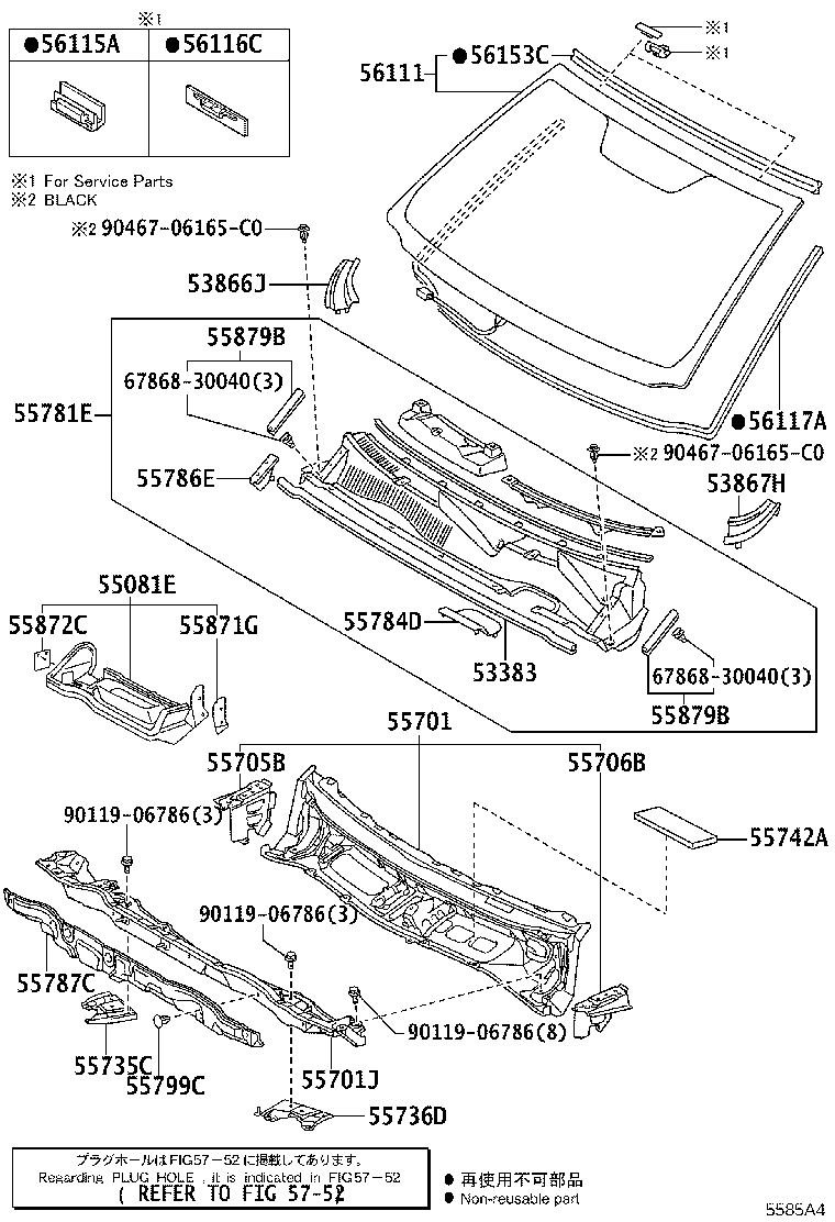 56101-42142 GLASS, WINDSHIELD product image
