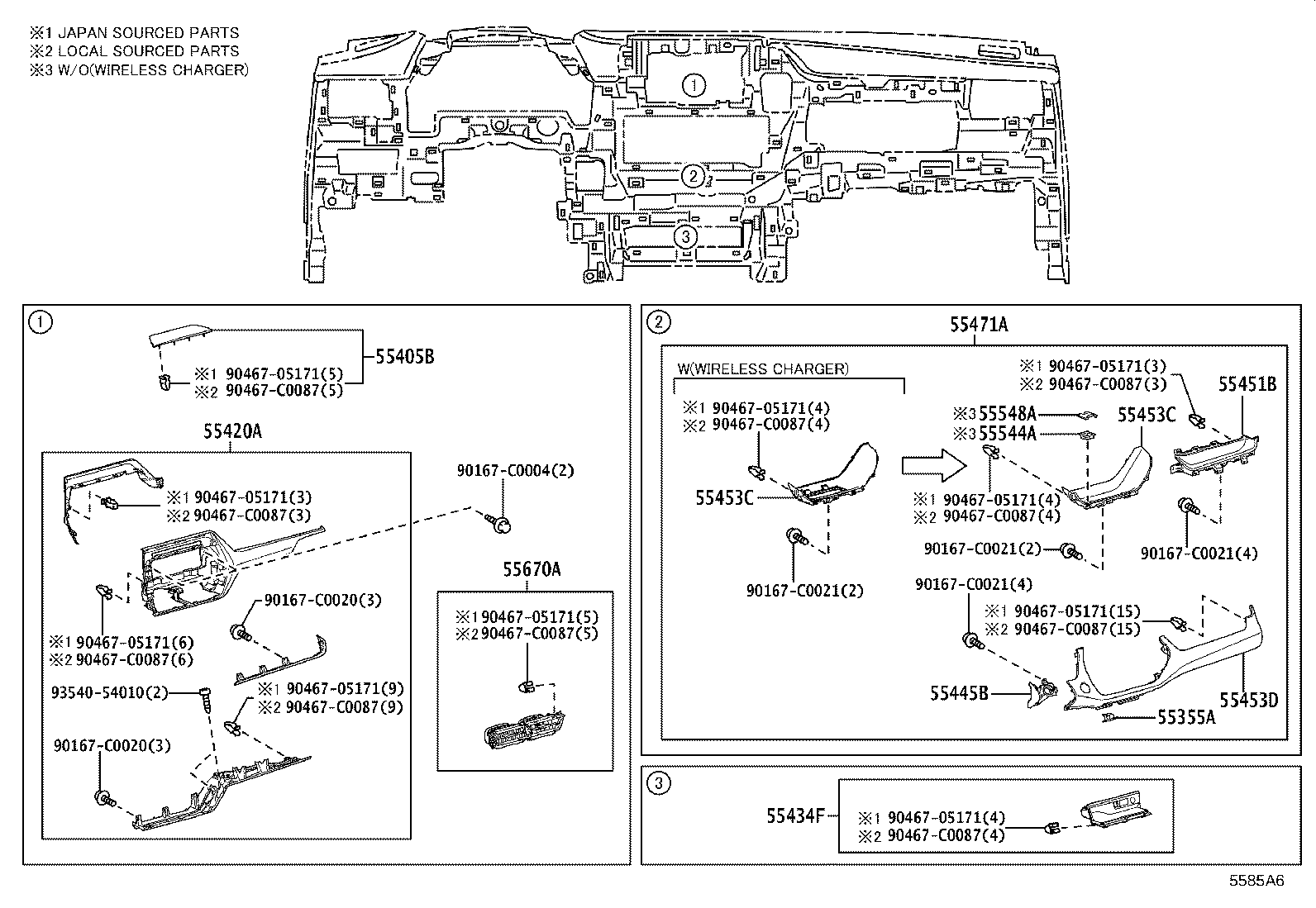55650-YK030 REGISTER ASSY, INSTRUMENT PANEL, NO.1 product image