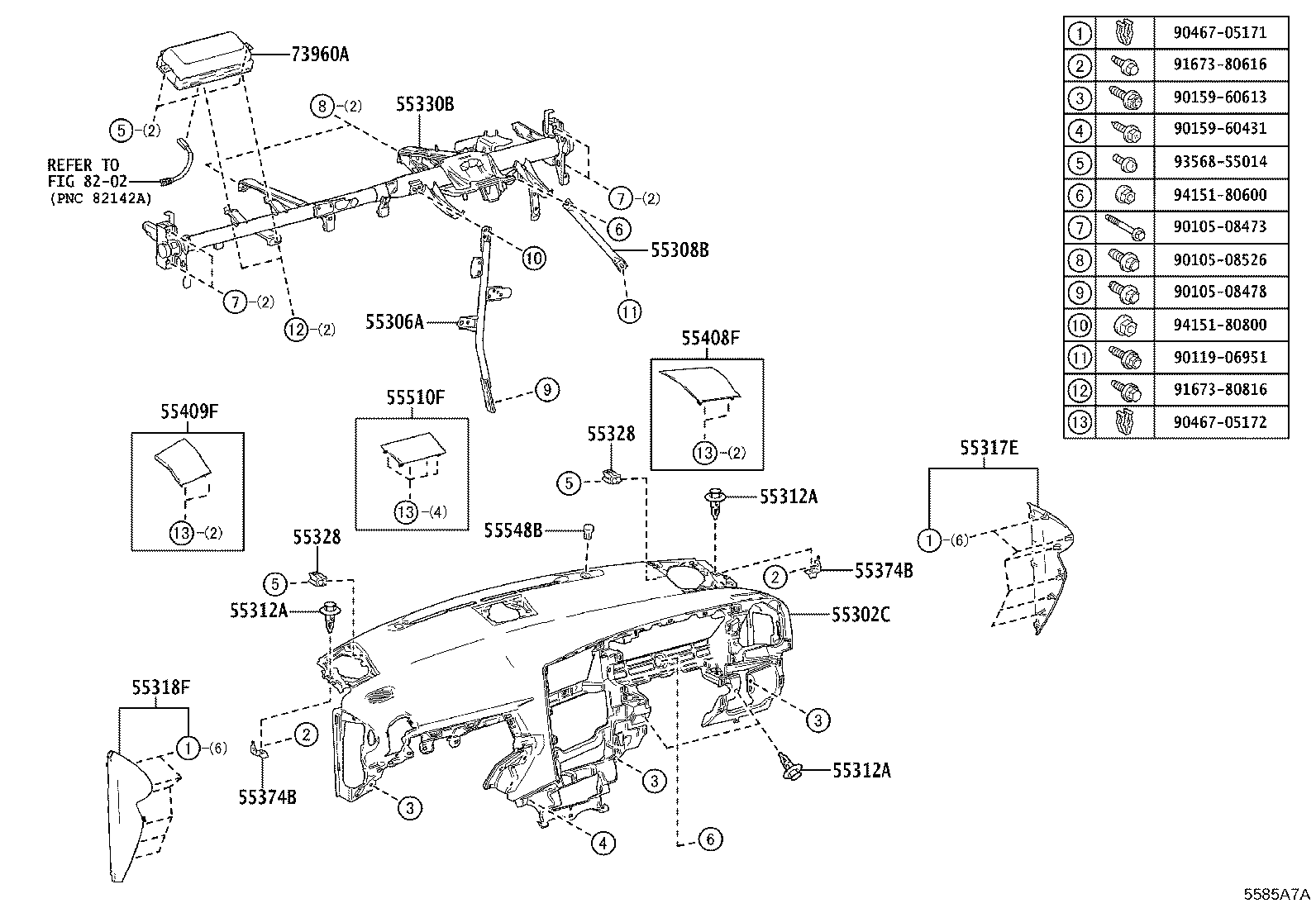 55405-52E30 PANEL SUB-ASSY, INSTRUMENT CLUSTER FINISH, CENTER product image
