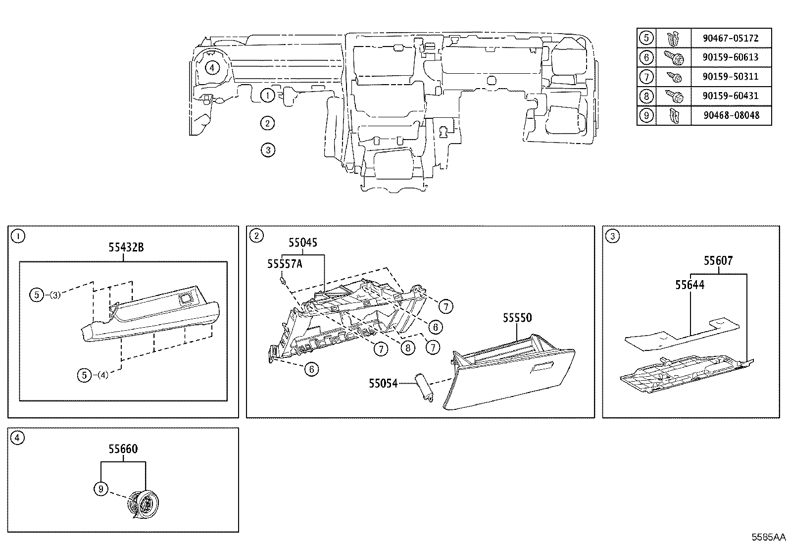 55405-52E30 PANEL SUB-ASSY, INSTRUMENT CLUSTER FINISH, CENTER product image