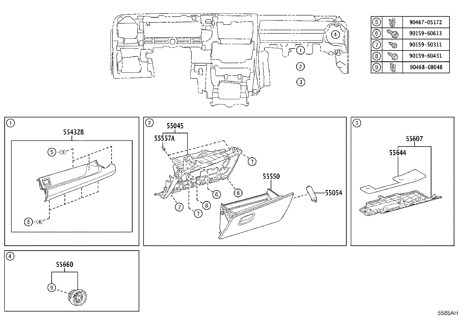 55306-K0010 BRACE SUB-ASSY, INSTRUMENT PANEL, NO.1 product image