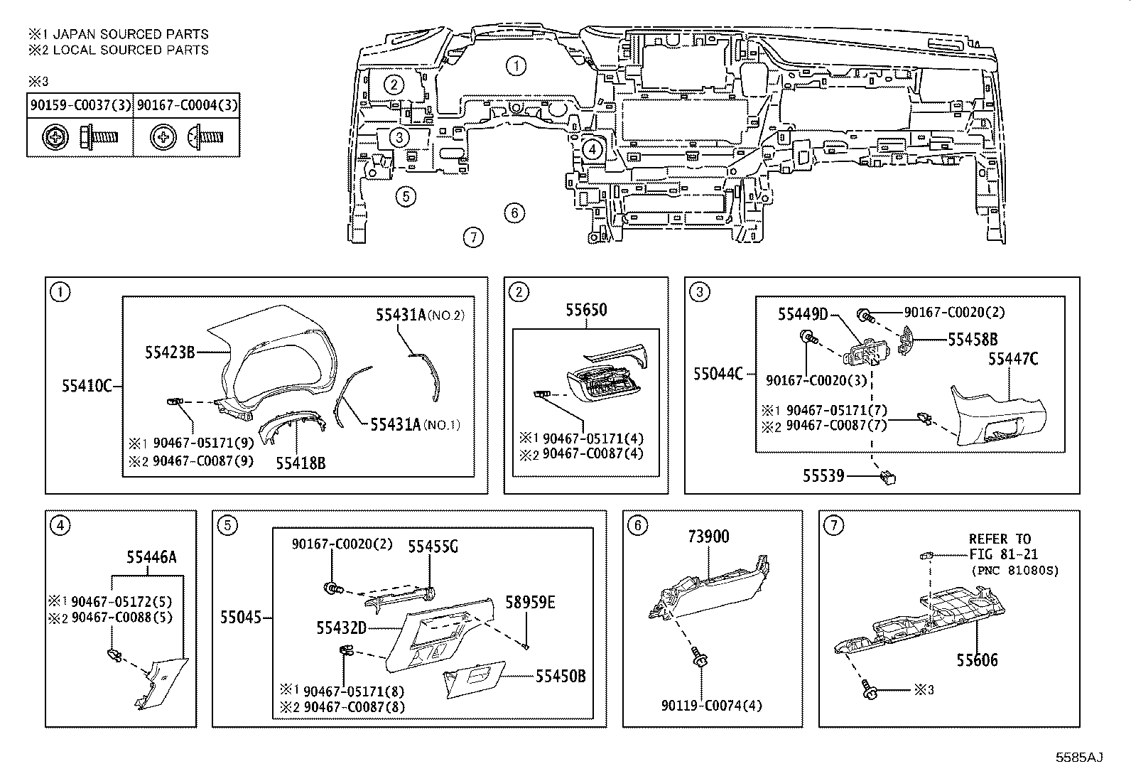 55650-YK030 REGISTER ASSY, INSTRUMENT PANEL, NO.1 product image