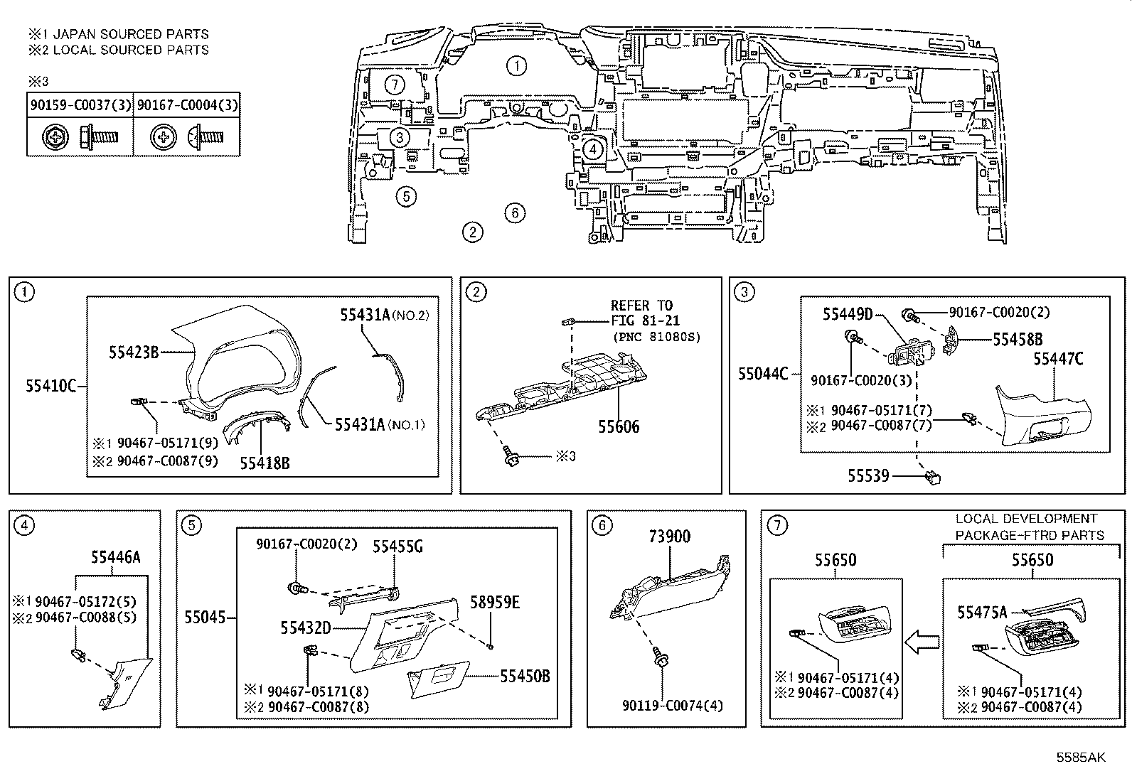 55650-YK030 REGISTER ASSY, INSTRUMENT PANEL, NO.1 product image