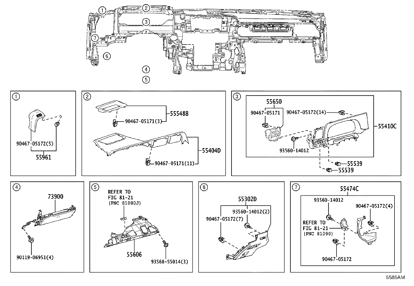 55330-30540 REINFORCEMENT ASSY, INSTRUMENT PANEL product image