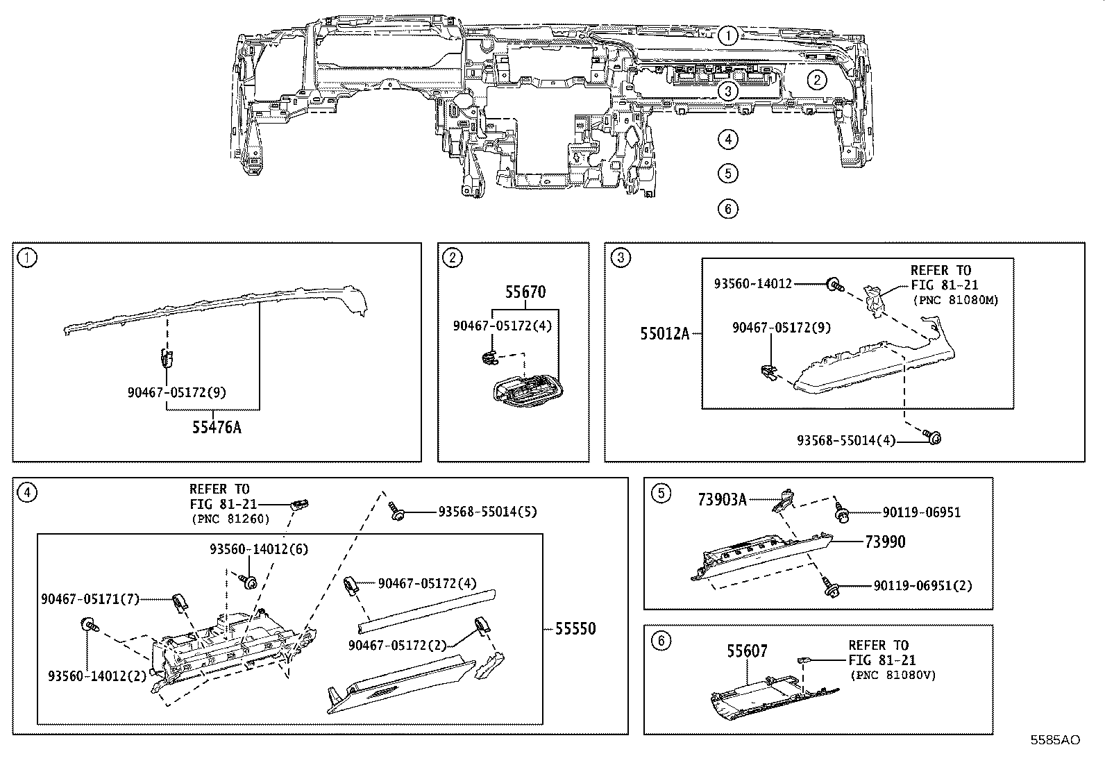 55330-30540 REINFORCEMENT ASSY, INSTRUMENT PANEL product image