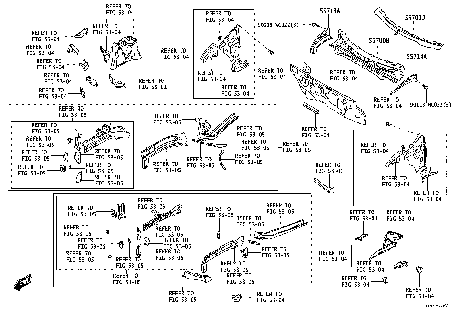 53867-WC003 SEAL, FRONT FENDER TO COWL SIDE, LH product image