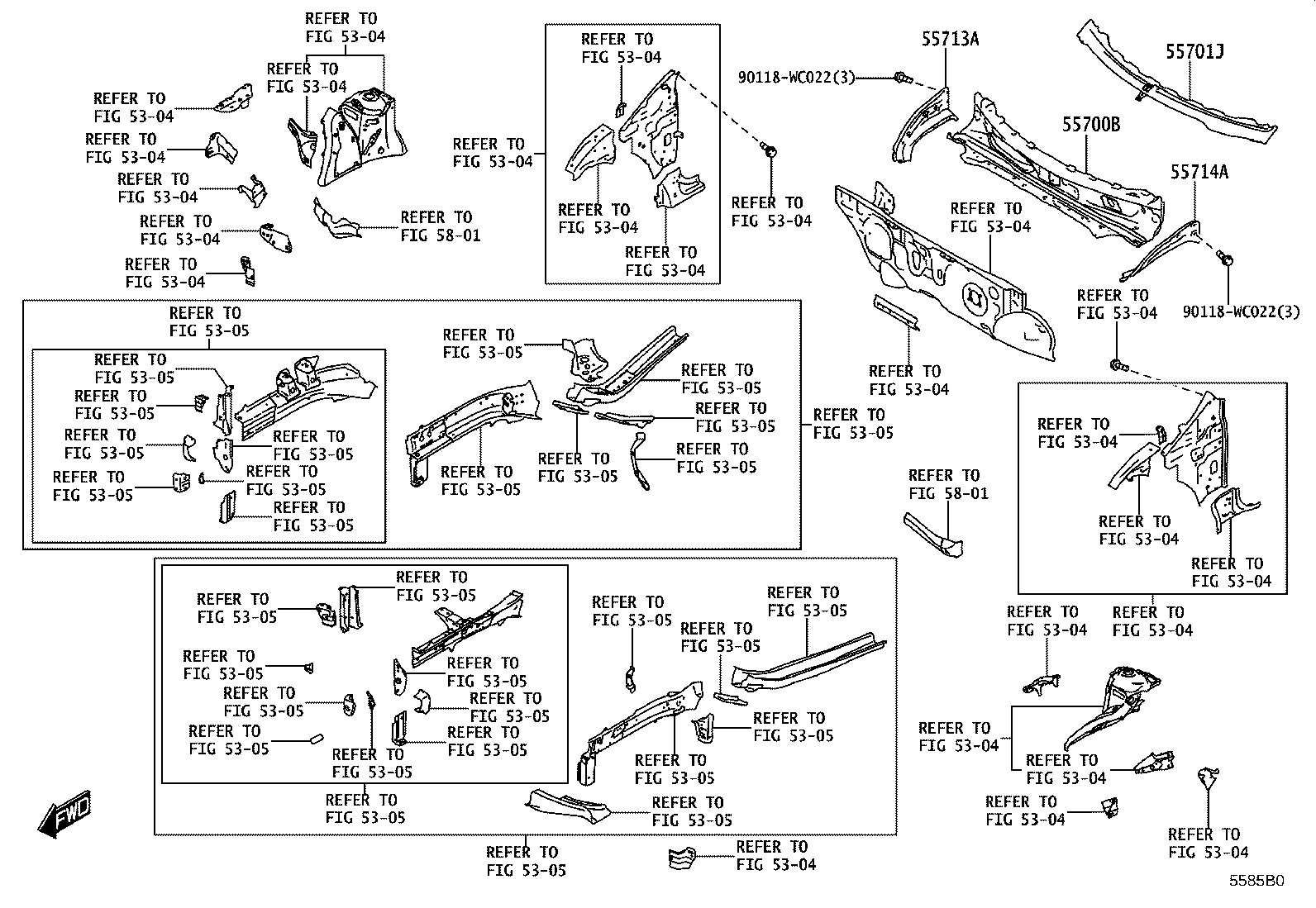 53866-WC012 SEAL, FRONT FENDER TO COWL SIDE, RH product image