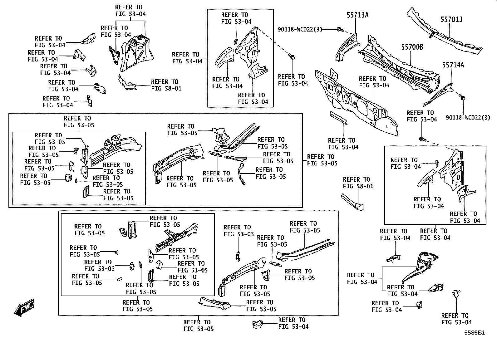 53866-WC012 SEAL, FRONT FENDER TO COWL SIDE, RH product image