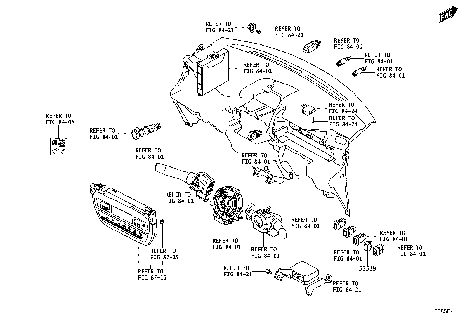 55479-WC010 GARNISH, INSTRUMENT CLUSTER FINISH PANEL, LOWER product image