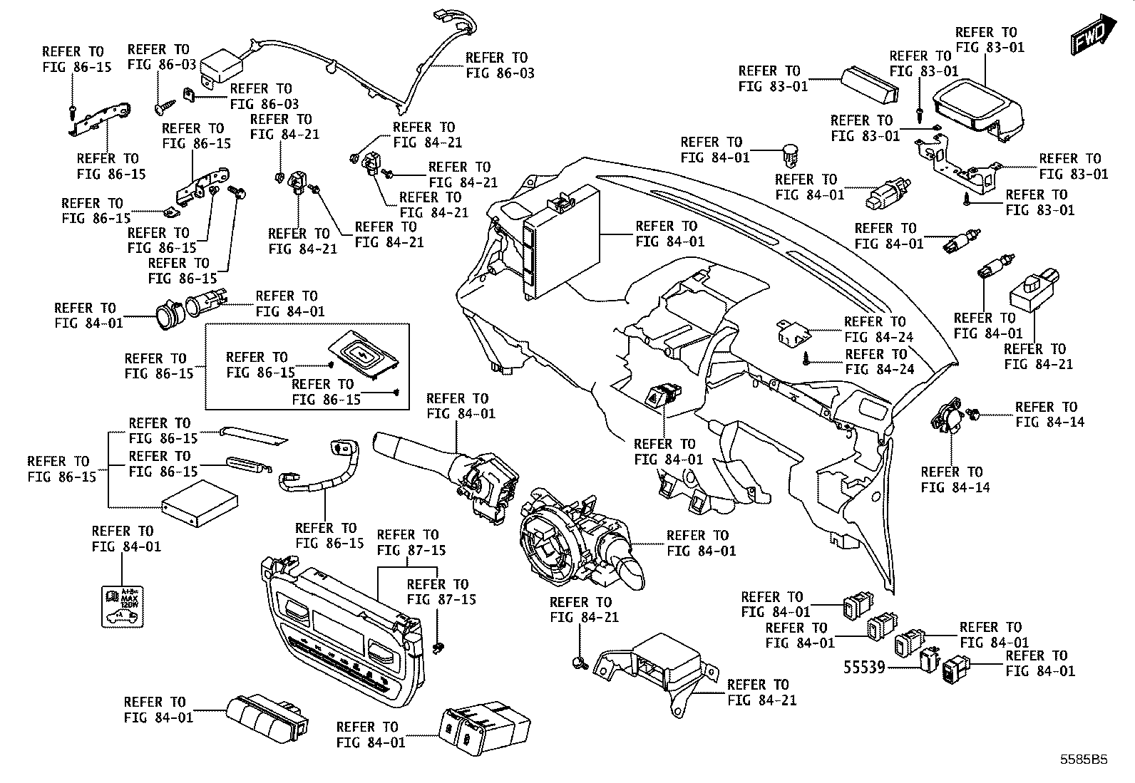 55479-WC010 GARNISH, INSTRUMENT CLUSTER FINISH PANEL, LOWER product image