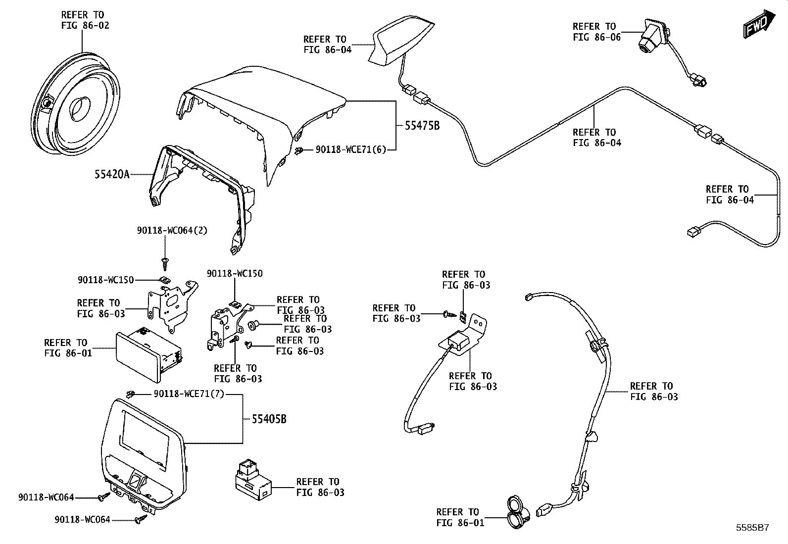 55479-WC010 GARNISH, INSTRUMENT CLUSTER FINISH PANEL, LOWER product image