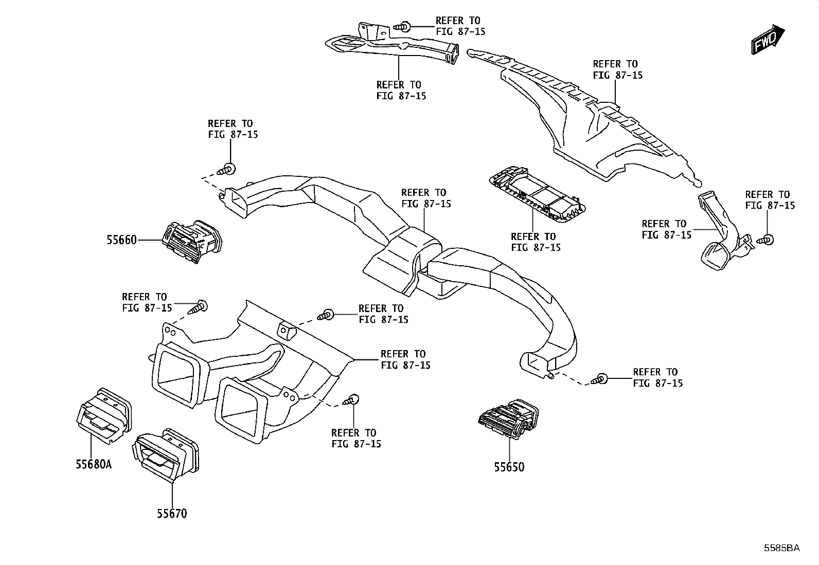 55479-WC010 GARNISH, INSTRUMENT CLUSTER FINISH PANEL, LOWER product image