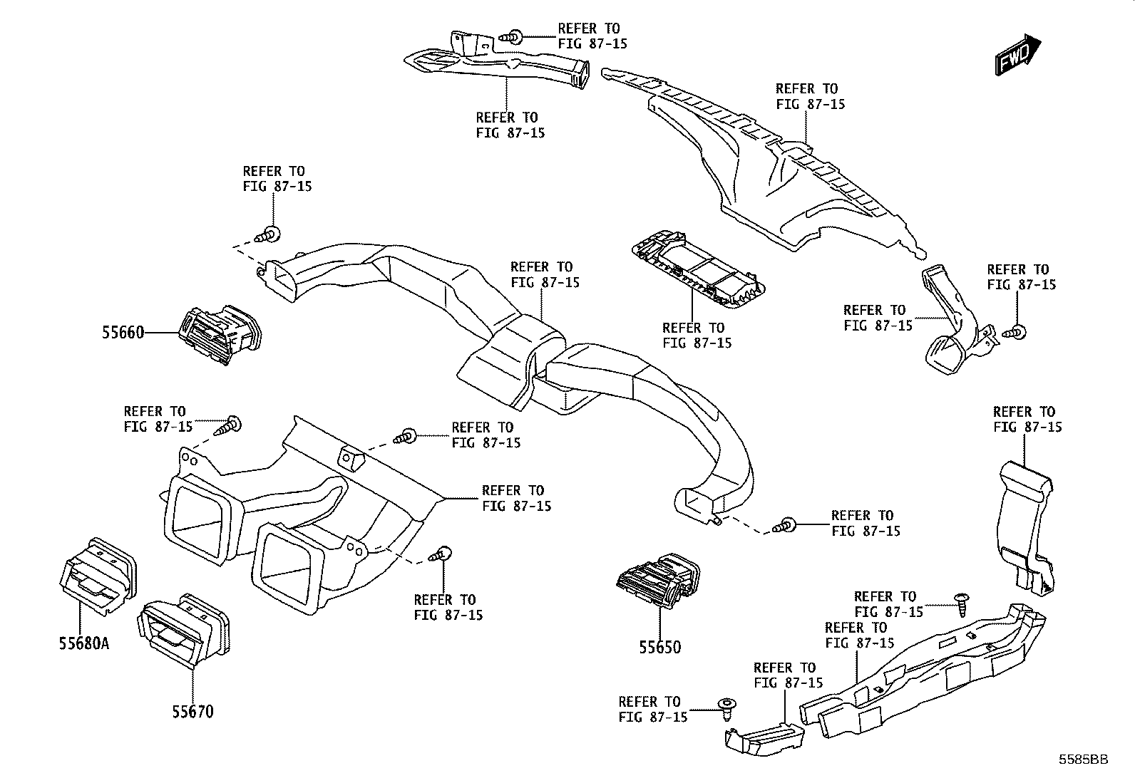 55479-WC010 GARNISH, INSTRUMENT CLUSTER FINISH PANEL, LOWER product image