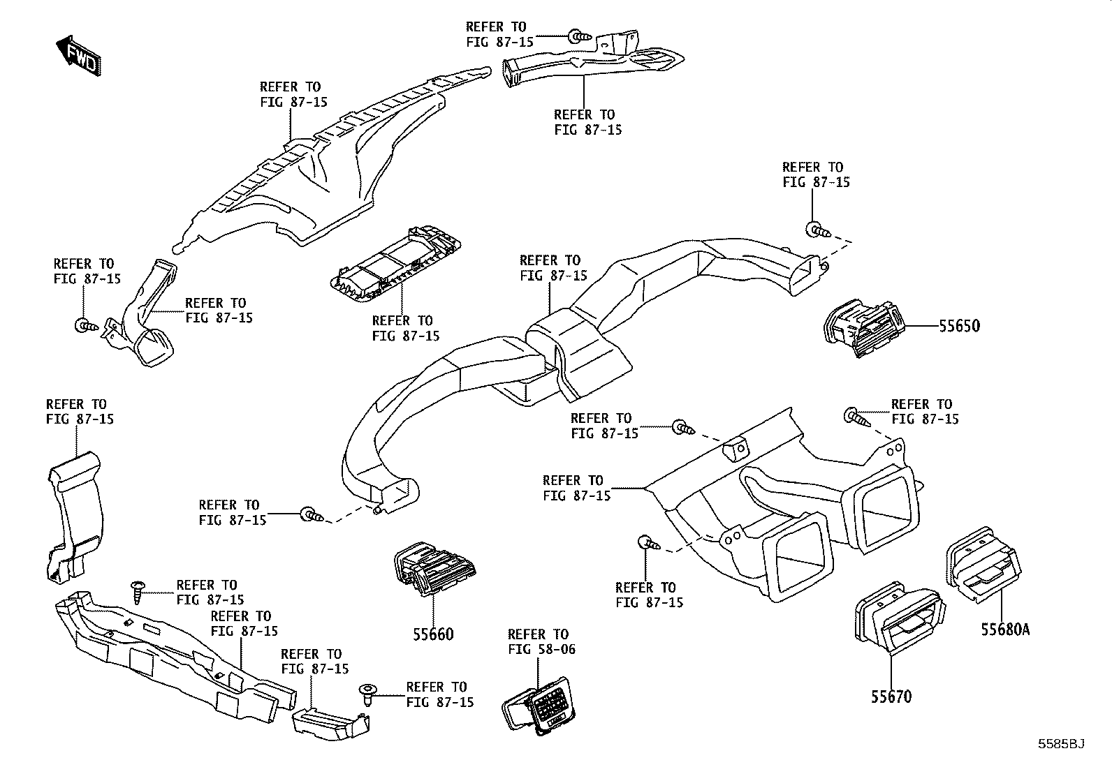 55476-WC003 GARNISH, INSTRUMENT CLUSTER FINISH PANEL, LOWER product image