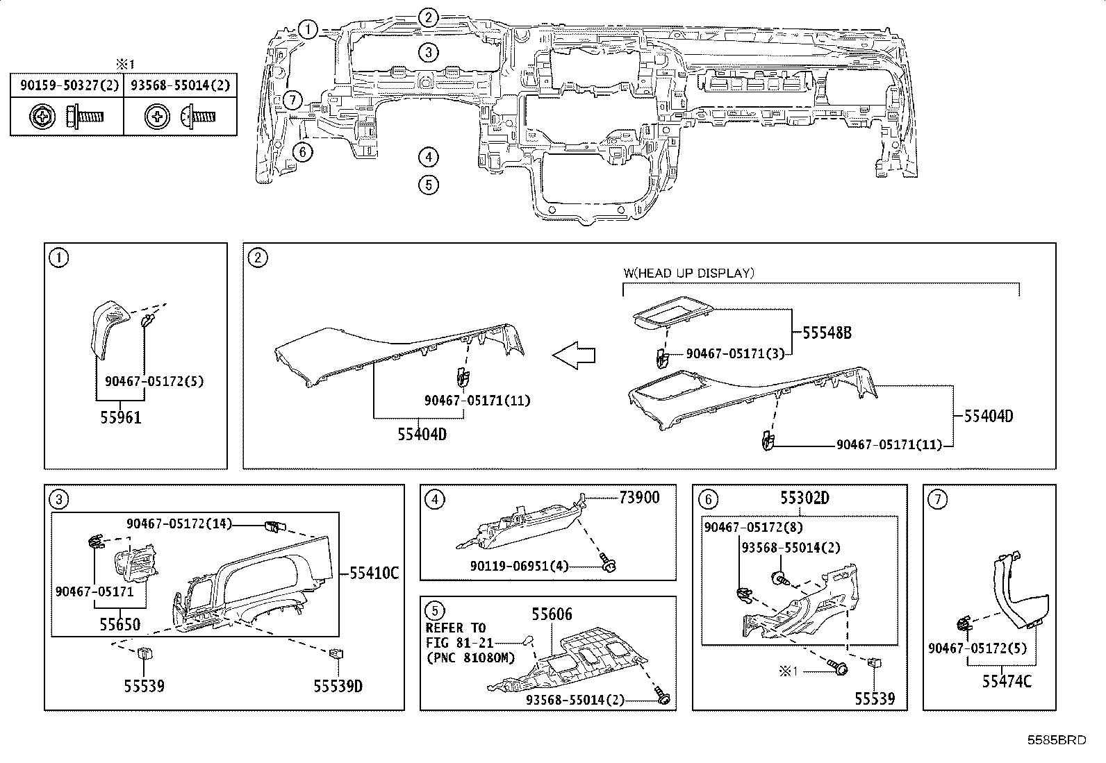 55474-30640-J0 GARNISH, INSTRUMENT CLUSTER FINISH PANEL, NO.1 product image