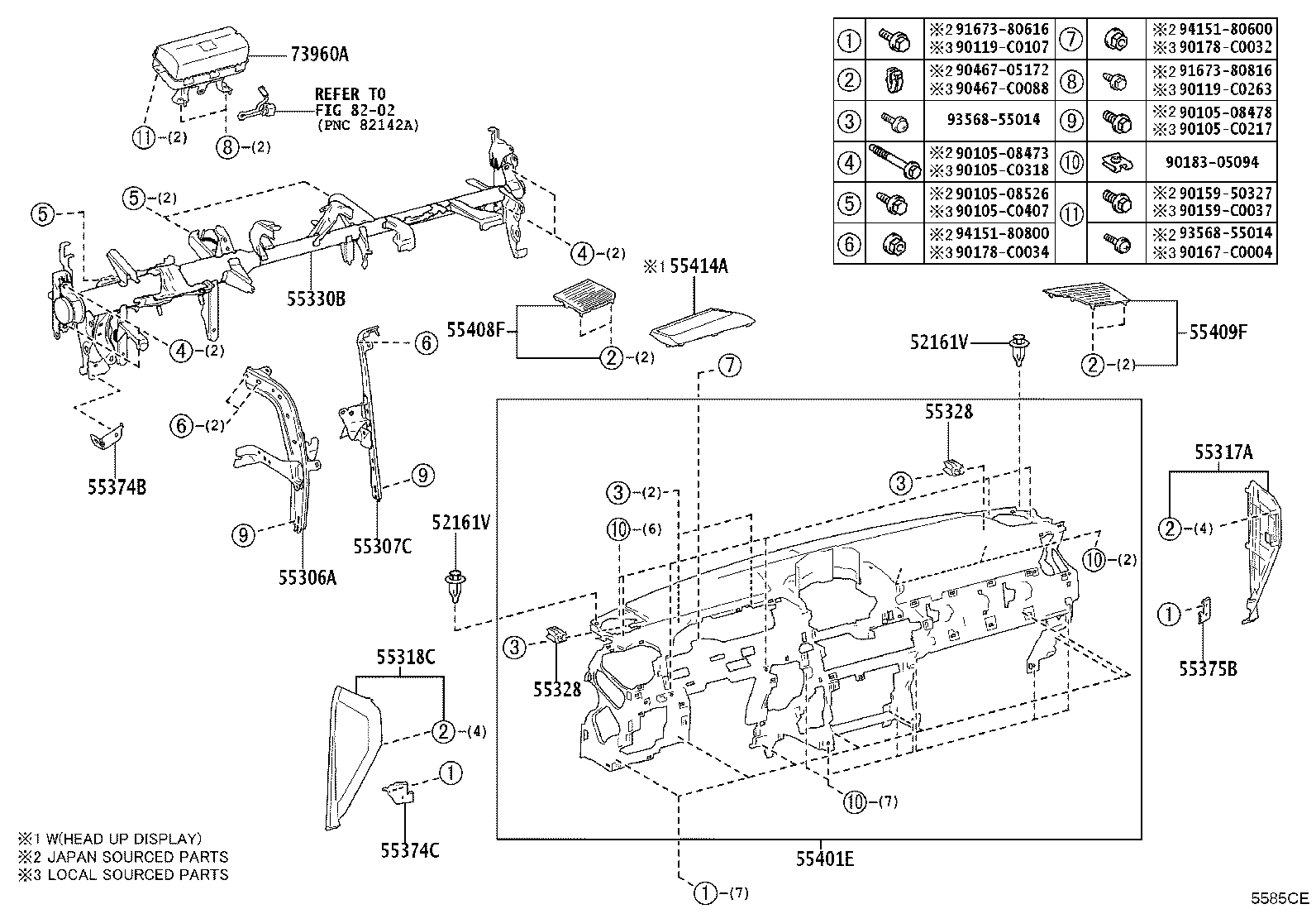 55330-0G030 REINFORCEMENT ASSY, INSTRUMENT PANEL product image