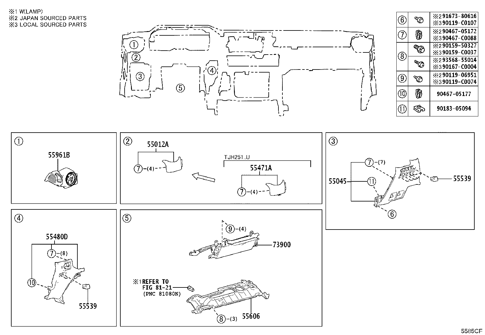 55330-0G030 REINFORCEMENT ASSY, INSTRUMENT PANEL product image