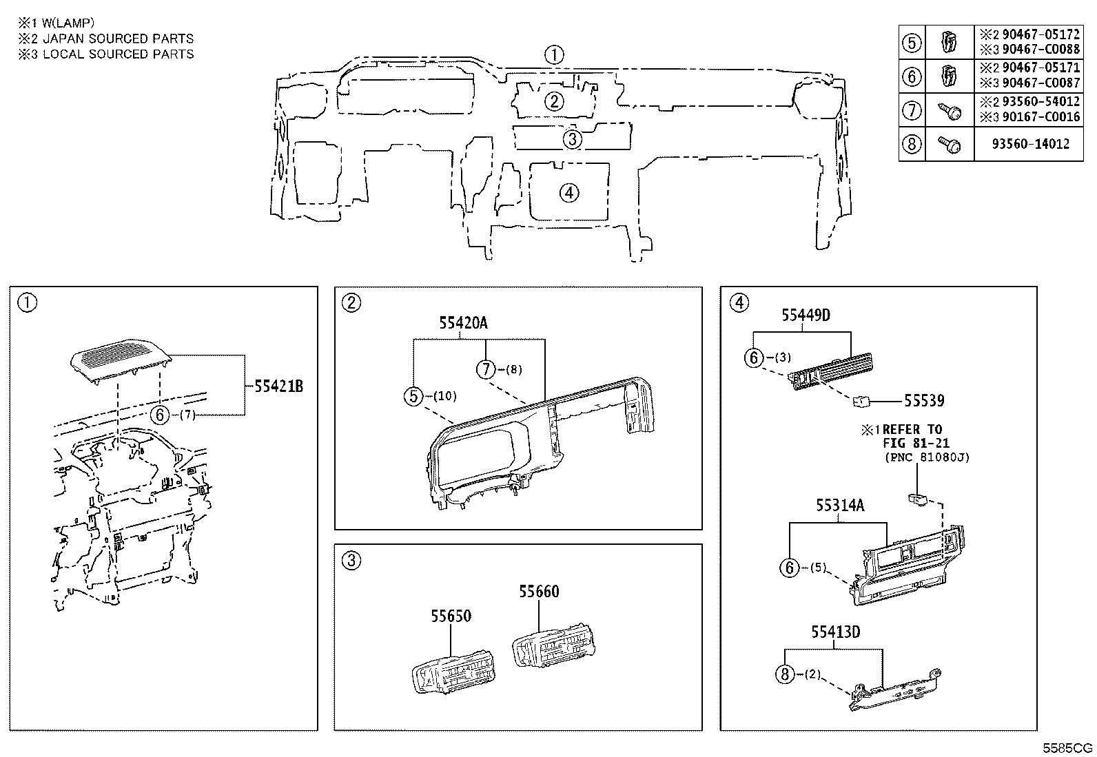 55330-0G030 REINFORCEMENT ASSY, INSTRUMENT PANEL product image