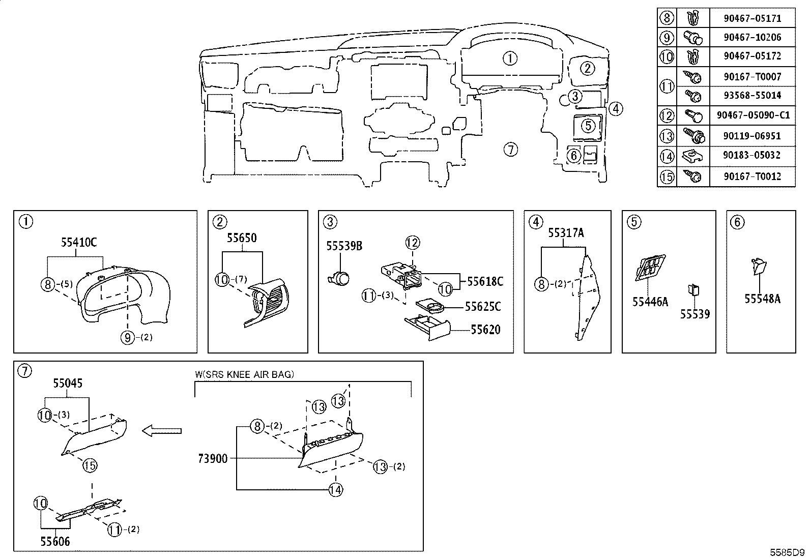 55041-KK280-C0 DOOR SUB-ASSY, INSTRUMENT PANEL BOX, NO.1 product image