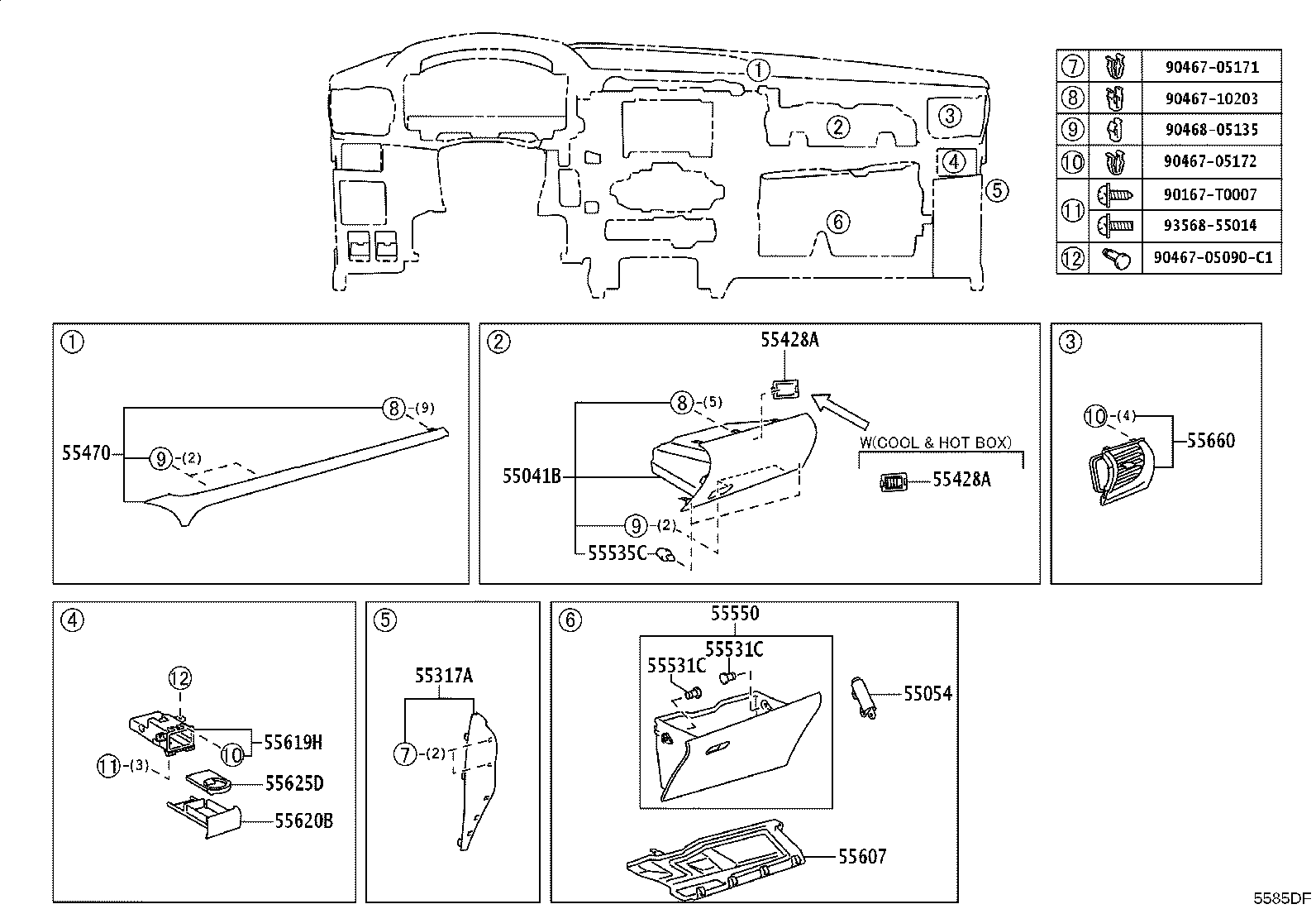55041-KK280-C0 DOOR SUB-ASSY, INSTRUMENT PANEL BOX, NO.1 product image