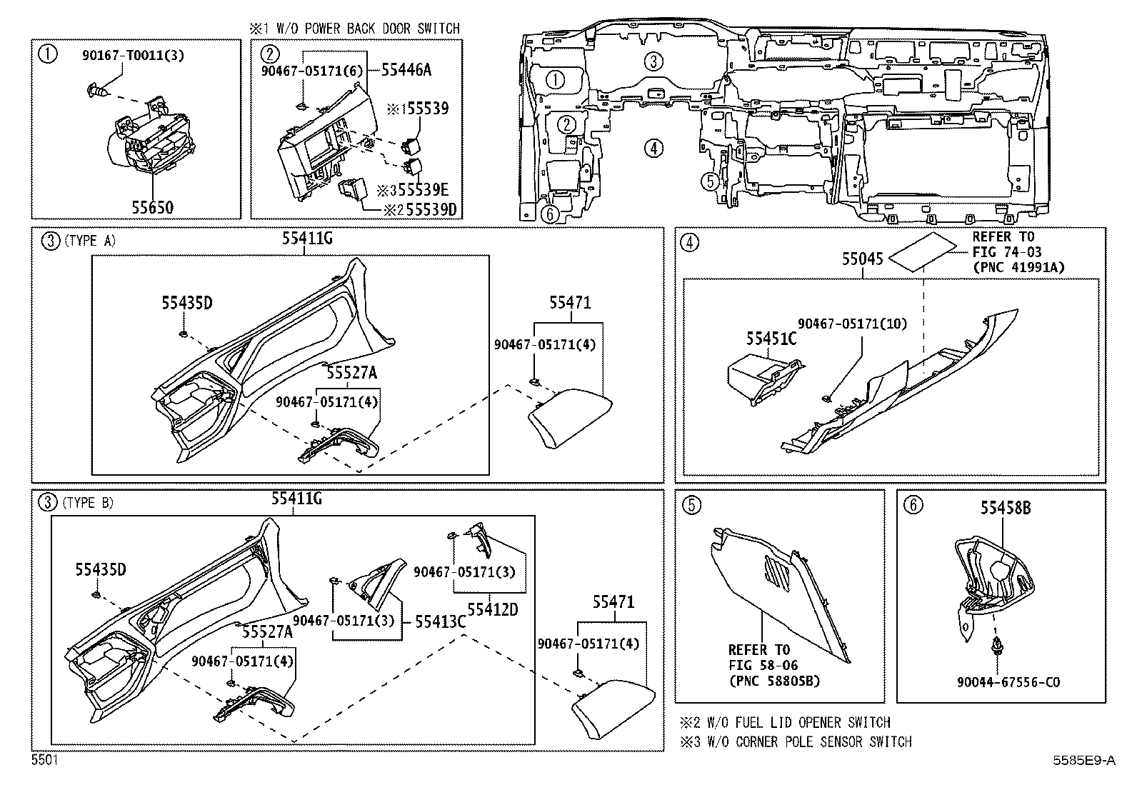 55355-BZ260 CUSHION, INSTRUMENT PANEL product image