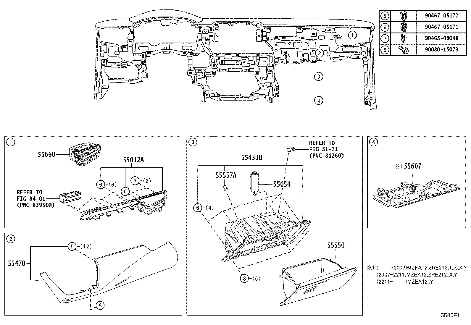 55470-02480-B4 GARNISH ASSY, INSTRUMENT CLUSTER FINISH PANEL product image