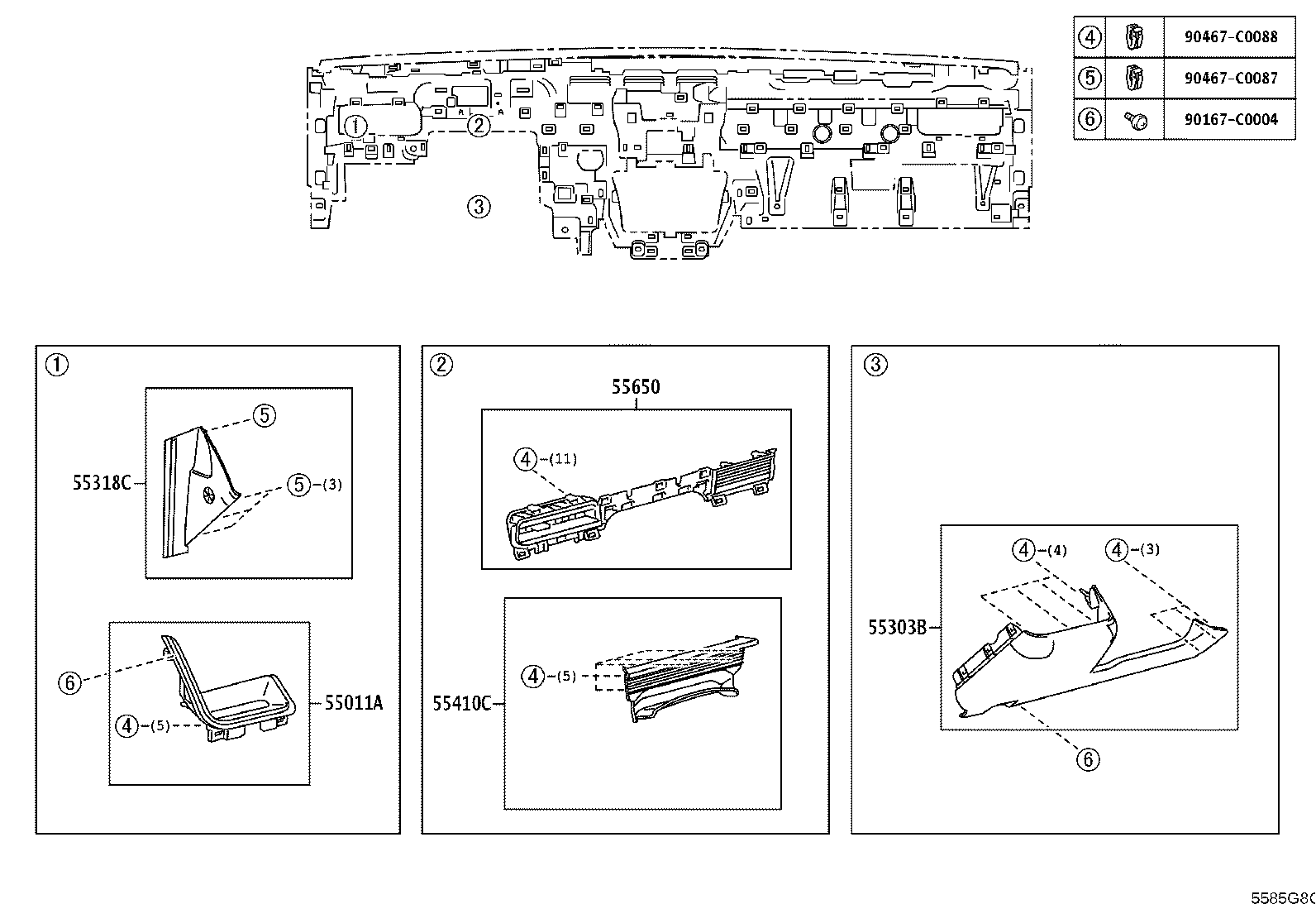 55306-YL010 BRACE SUB-ASSY, INSTRUMENT PANEL, NO.1 product image