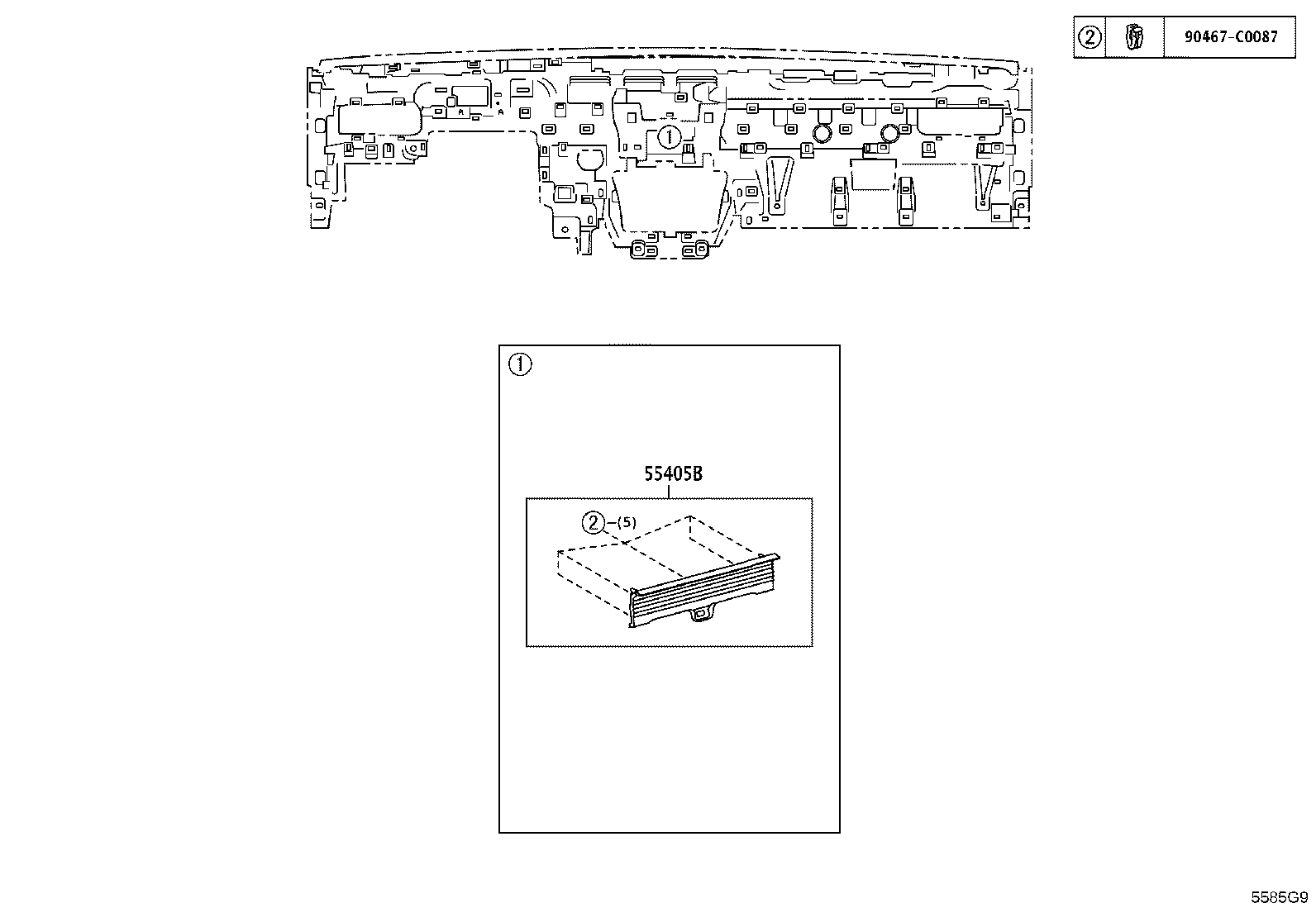 55306-YL010 BRACE SUB-ASSY, INSTRUMENT PANEL, NO.1 product image