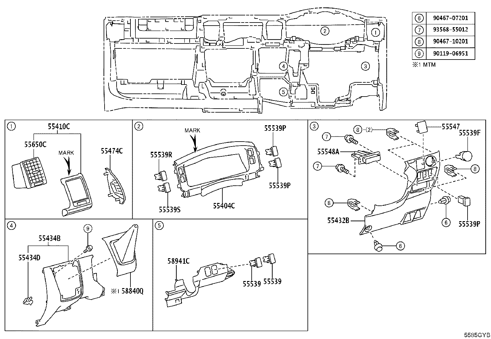 55330-26311 REINFORCEMENT ASSY, INSTRUMENT PANEL product image