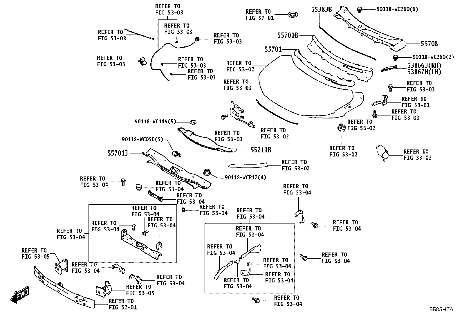 55701-WC023 PANEL SUB-ASSY, COWL TOP, OUTER product image