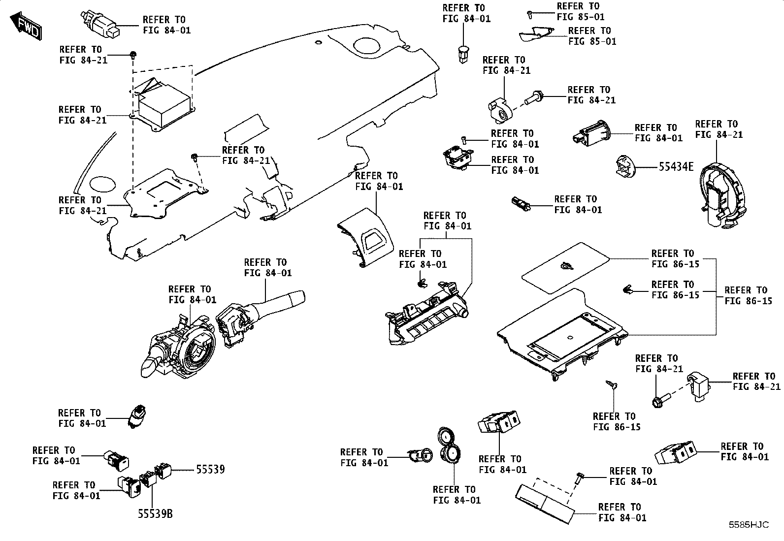 55045-WC023 PANEL SUB-ASSY, INSTRUMENT PANEL FINISH, LOWER product image
