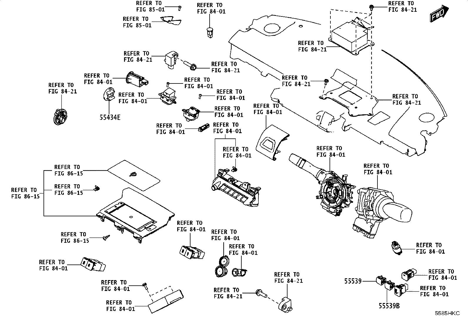 55045-WC023 PANEL SUB-ASSY, INSTRUMENT PANEL FINISH, LOWER product image