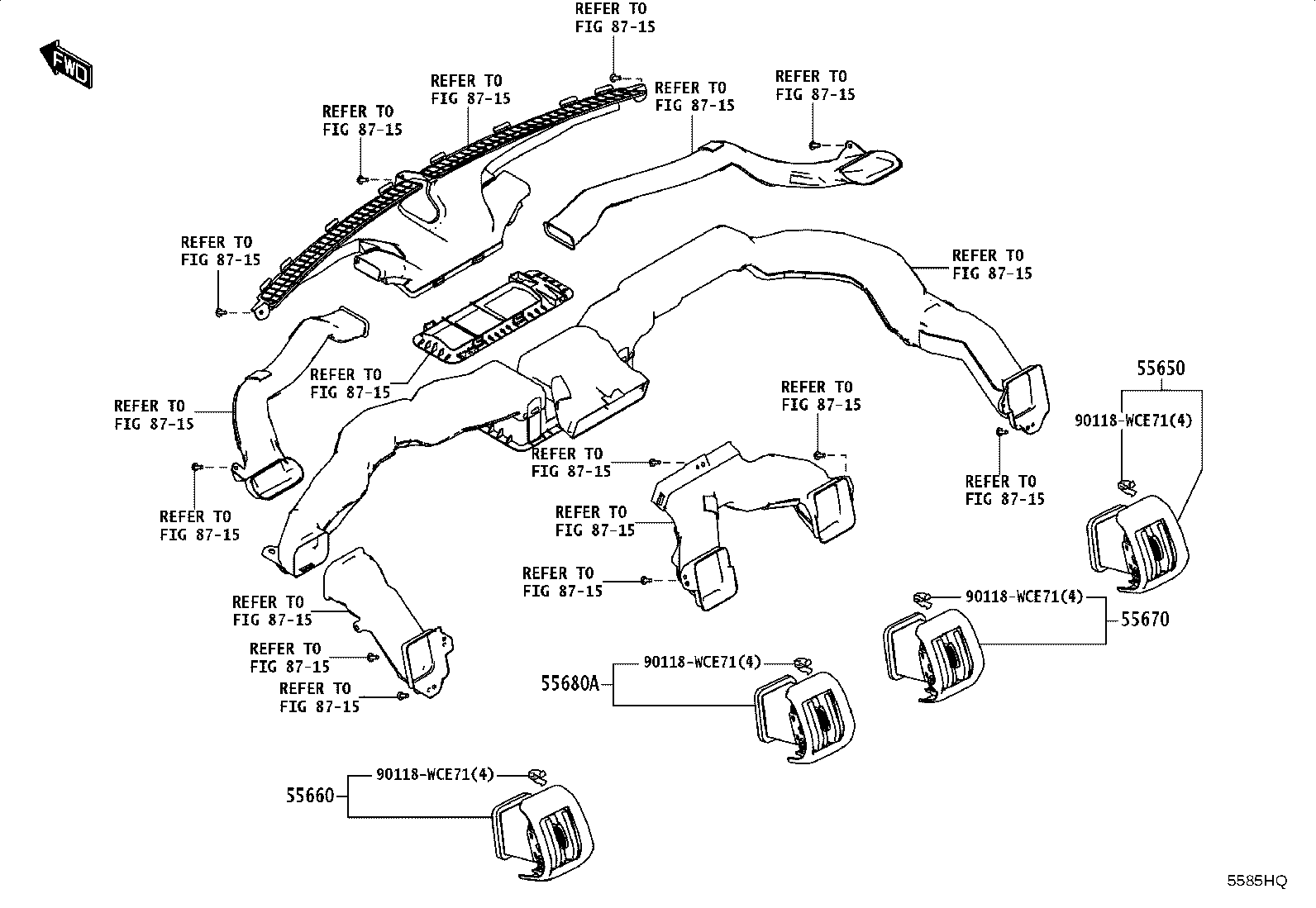 55045-WC023 PANEL SUB-ASSY, INSTRUMENT PANEL FINISH, LOWER product image
