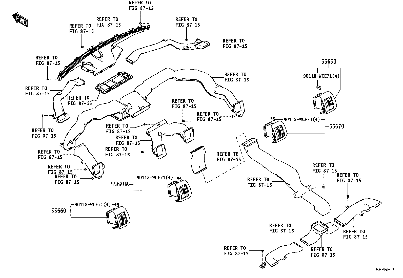 55045-WC023 PANEL SUB-ASSY, INSTRUMENT PANEL FINISH, LOWER product image