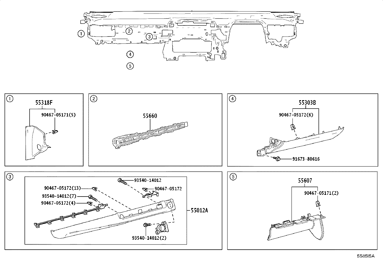 55330-42410 REINFORCEMENT ASSY, INSTRUMENT PANEL product image