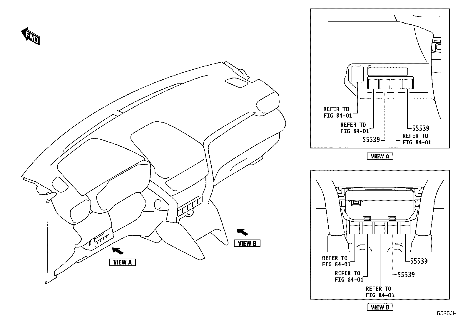 55302-WC013 PANEL SUB-ASSY, INSTRUMENT, UPPER product image
