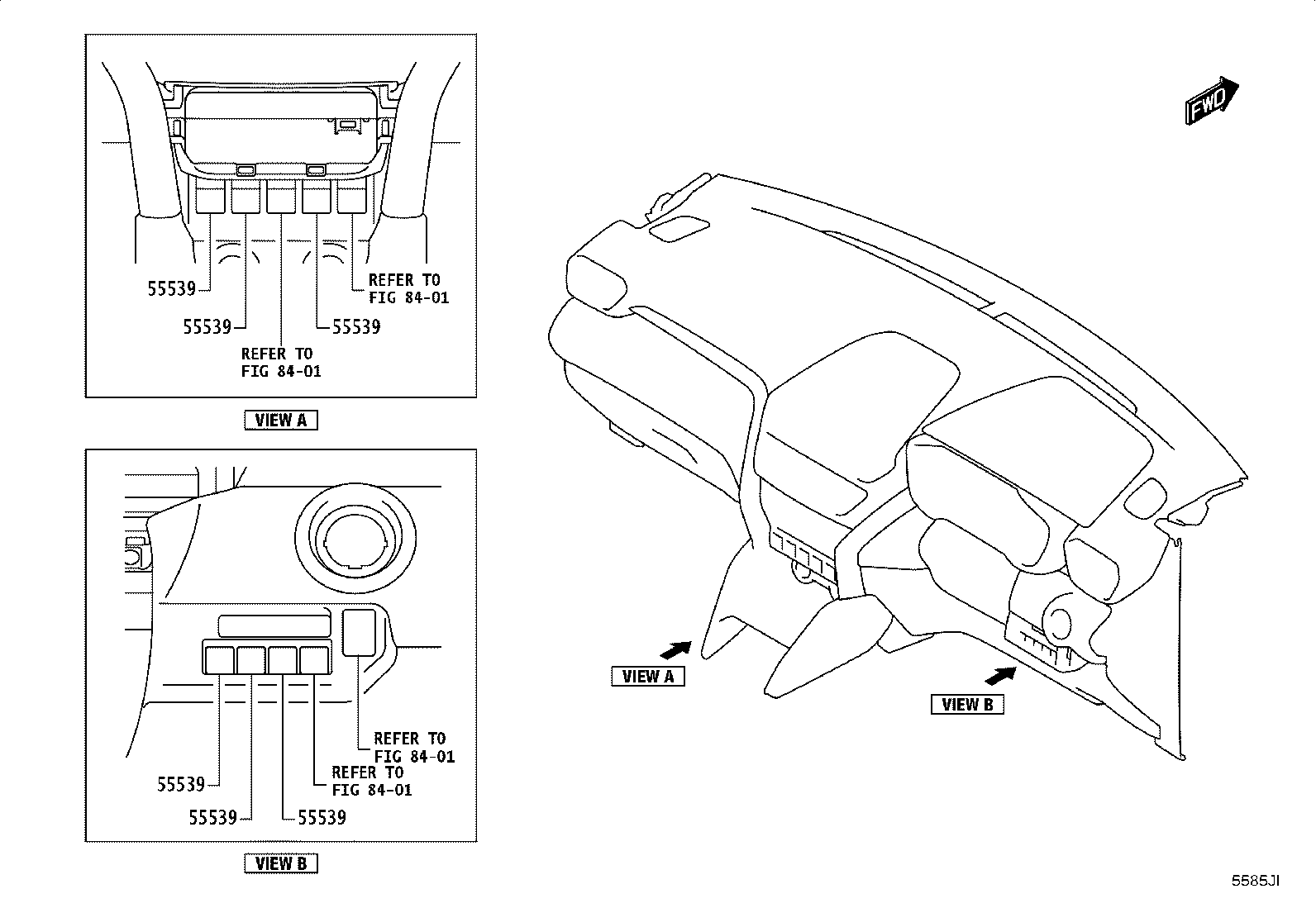 55302-WC013 PANEL SUB-ASSY, INSTRUMENT, UPPER product image