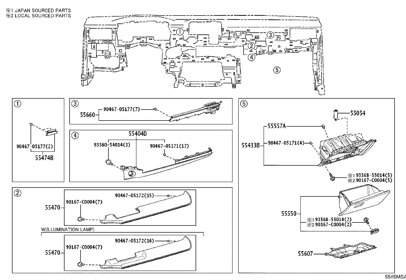 55650-02730 REGISTER ASSY, INSTRUMENT PANEL, NO.1 product image