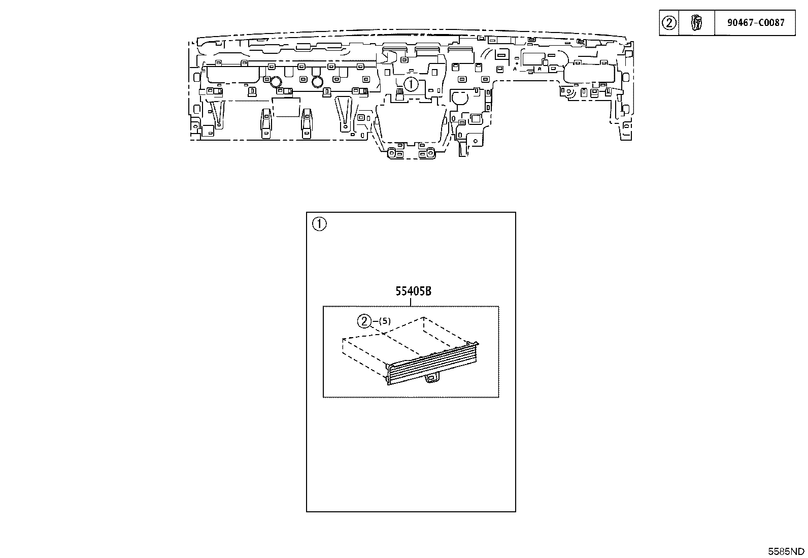 55405-YL030 PANEL SUB-ASSY, INSTRUMENT CLUSTER FINISH, CENTER product image