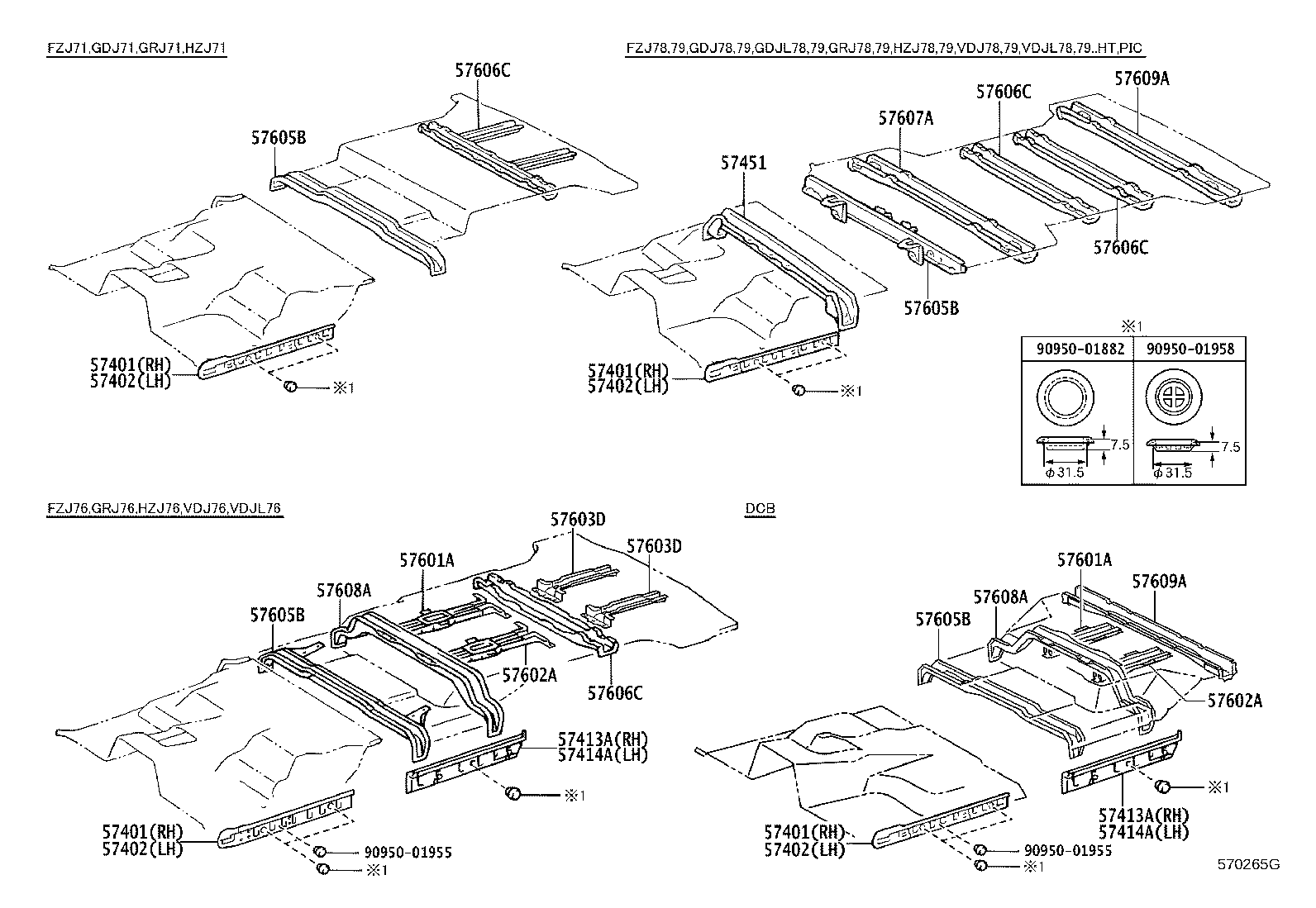 Toyota 57014-60020 BRACKET SUB-ASSY, FRONT SIDE MEMBER, LH