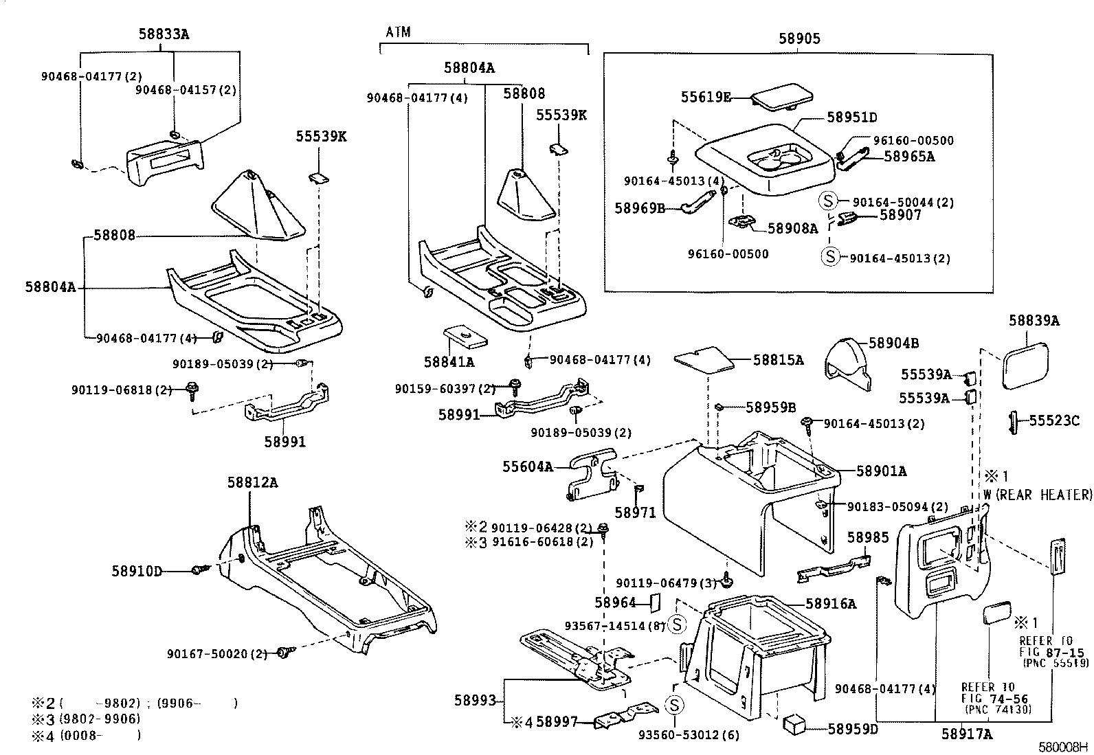 58907-60030 HINGE SUB-ASSY, CONSOLE COMPARTMENT DOOR product image