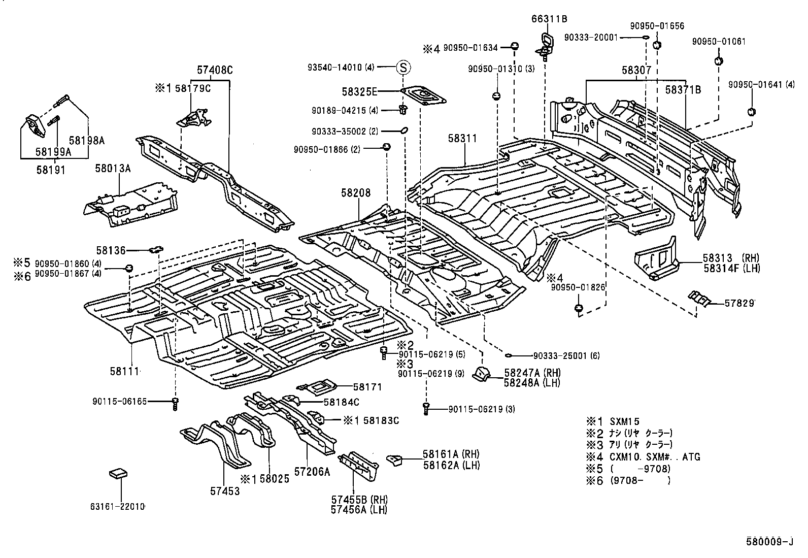 57408-44901 MEMBER SUB-ASSY, FRONT FLOOR CROSS product image