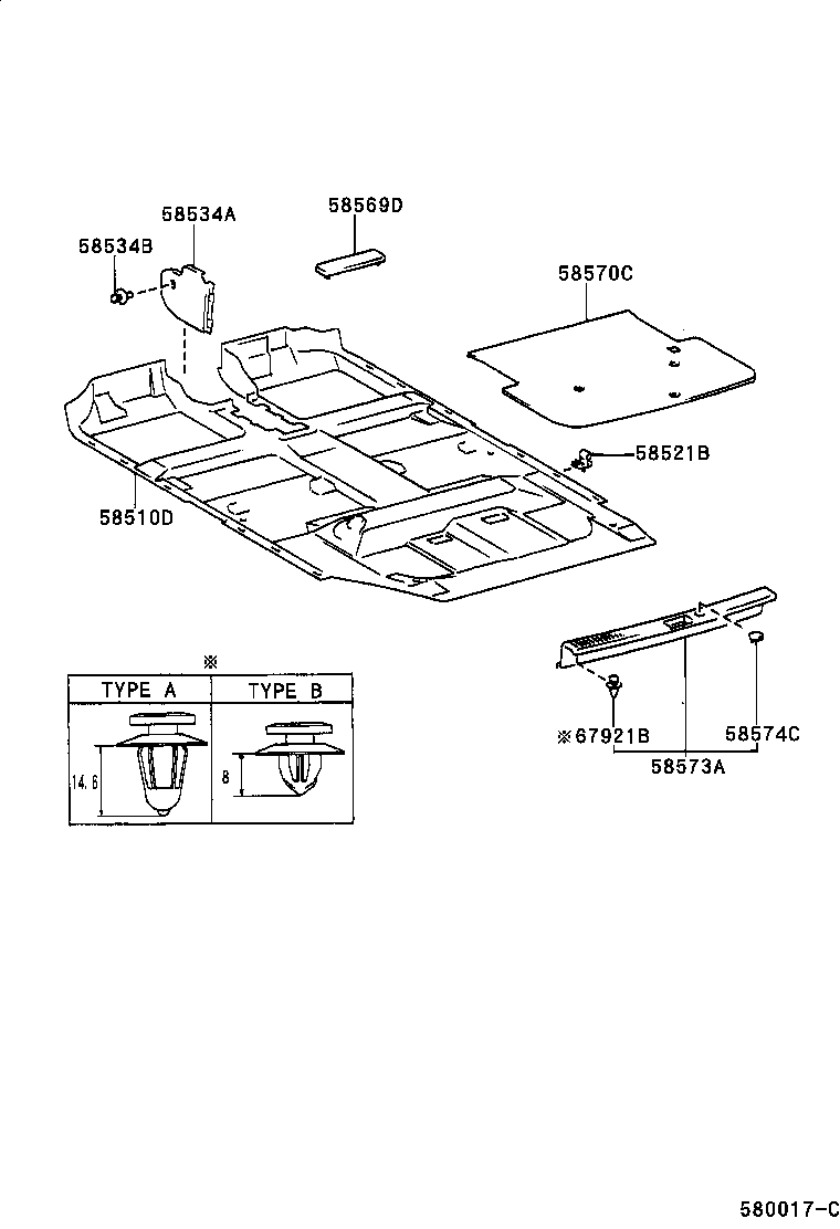 58517-44010 CARPET ASSY, REAR FLOOR product image