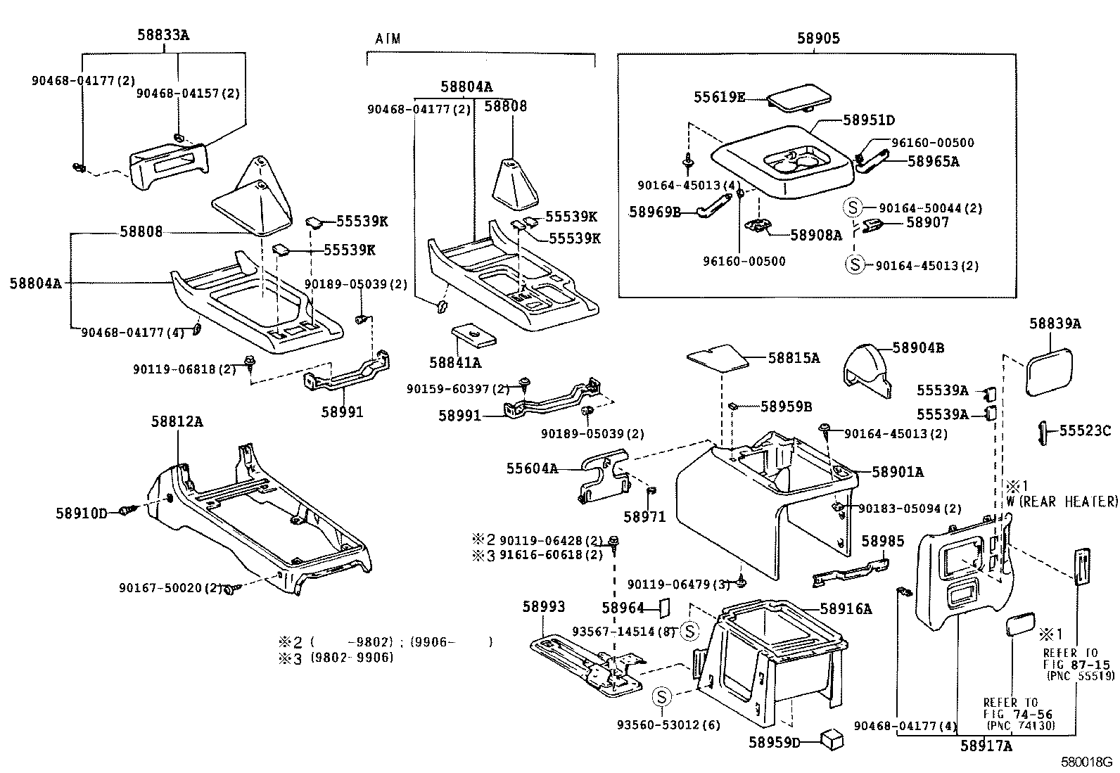 58907-60030 HINGE SUB-ASSY, CONSOLE COMPARTMENT DOOR product image
