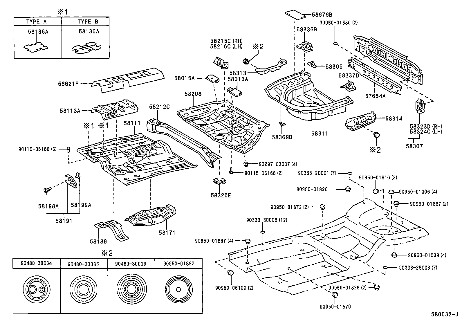 Toyota 58325-06020 COVER, REAR FLOOR SERVICE HOLE