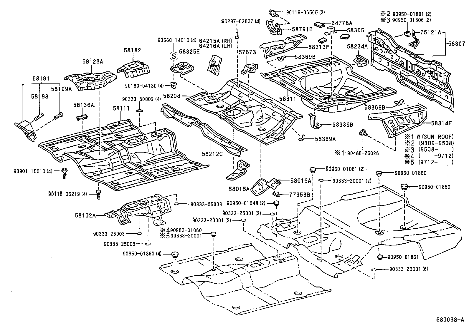 58234-20080 BRACKET, EXHAUST PIPE MOUNTING, INNER product image