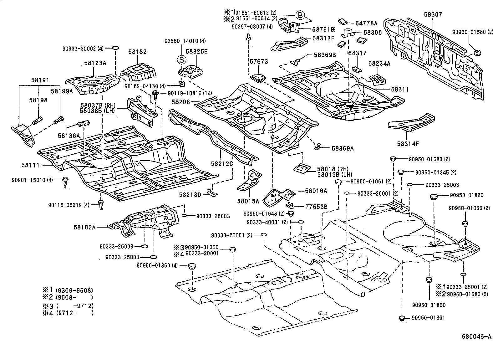Toyota 58325-20070 COVER, REAR FLOOR SERVICE HOLE